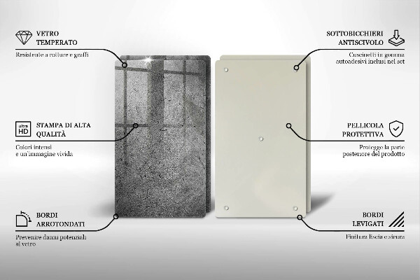Protection plaque induction Texture de pierre en béton