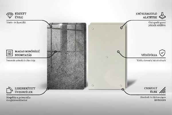 Protection plaque induction Texture de pierre en béton