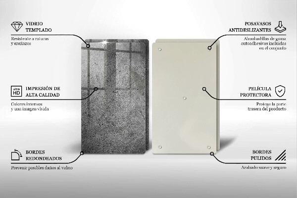 Protection plaque induction Texture de pierre en béton