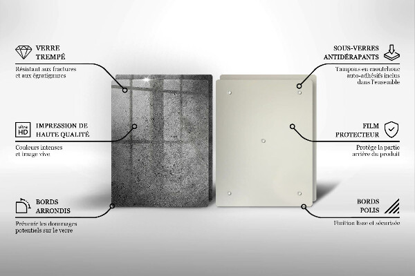 Protection plaque induction Texture de pierre en béton