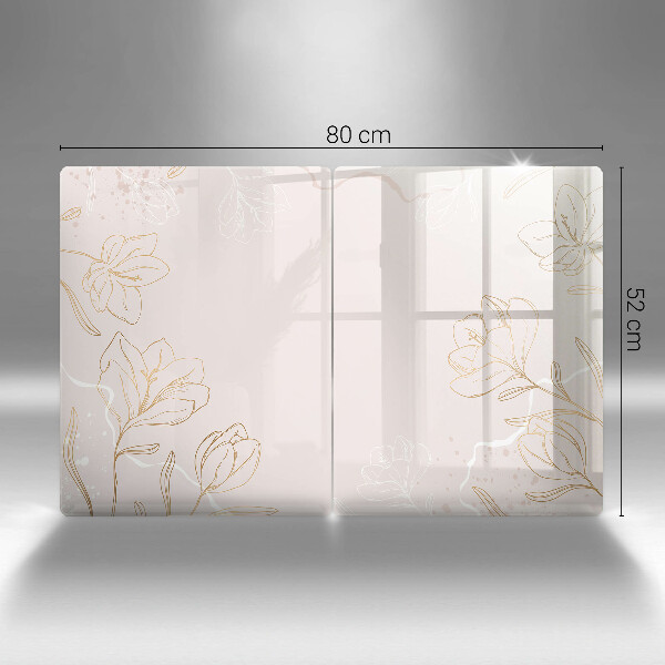 Cache plaque de cuisson Contours de fleurs