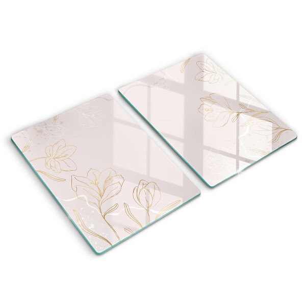 Cache plaque de cuisson Contours de fleurs