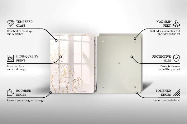 Cache plaque de cuisson Contours de fleurs