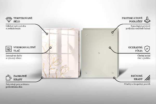 Cache plaque de cuisson Contours de fleurs