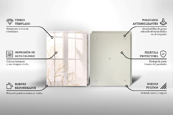 Cache plaque de cuisson Contours de fleurs