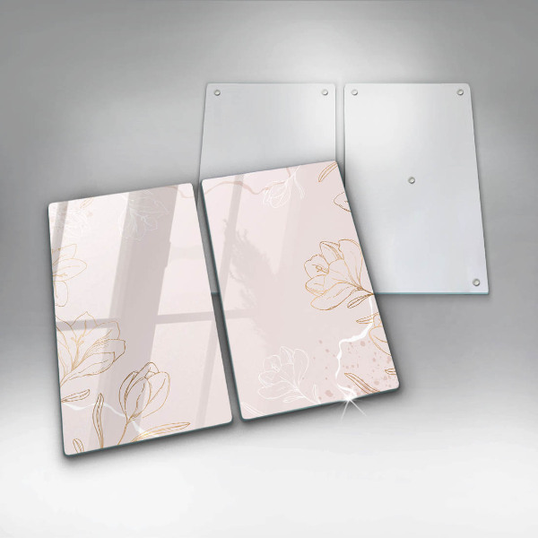 Cache plaque de cuisson Contours de fleurs