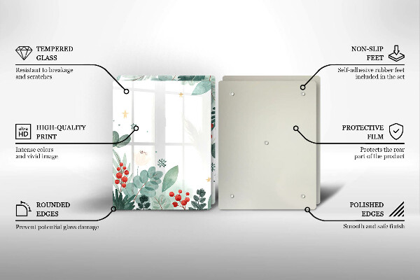 Cache plaque de cuisson Feuilles d'aquarelle