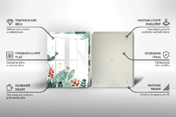 Cache plaque de cuisson Feuilles d'aquarelle