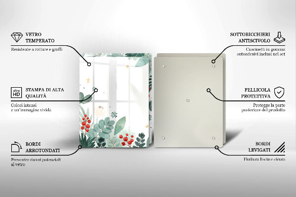 Cache plaque de cuisson Feuilles d'aquarelle