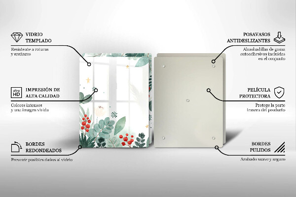 Cache plaque de cuisson Feuilles d'aquarelle