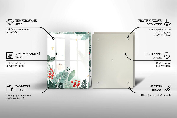 Cache plaque de cuisson Feuilles d'aquarelle