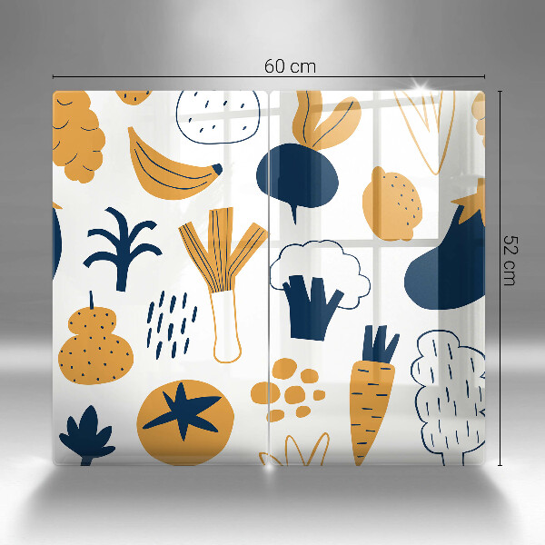 Cache plaque de cuisson Illustration de la nourriture