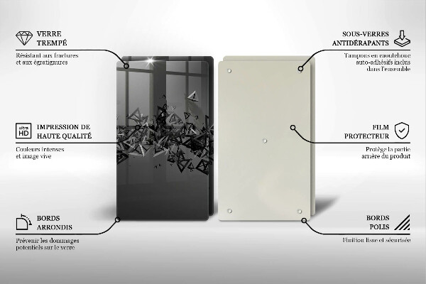 Cache plaque de cuisson Formes 3D abstraites