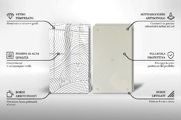 Cache plaque de cuisson Abstraction des lignes noires