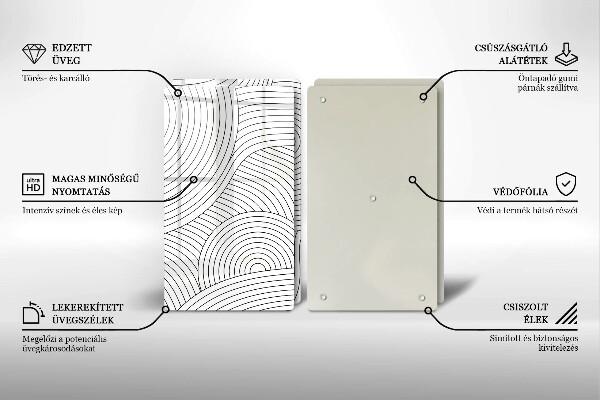 Cache plaque de cuisson Abstraction des lignes noires