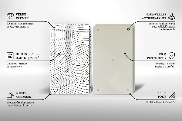 Cache plaque de cuisson Abstraction des lignes noires