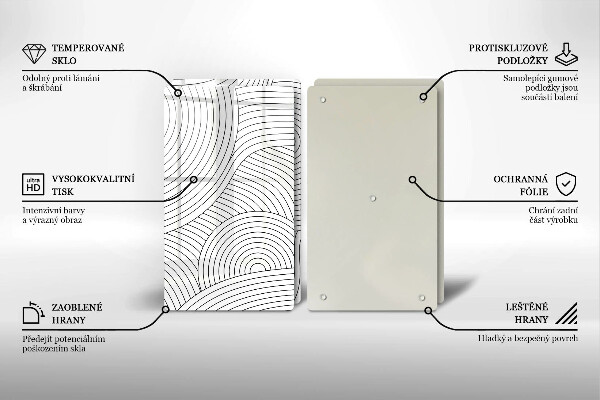 Cache plaque de cuisson Abstraction des lignes noires