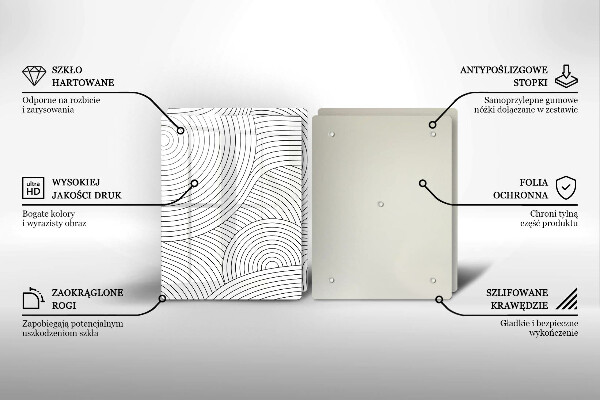 Cache plaque de cuisson Abstraction des lignes noires