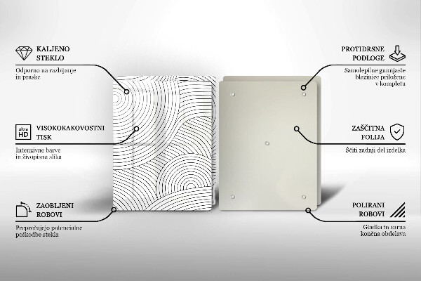 Cache plaque de cuisson Abstraction des lignes noires