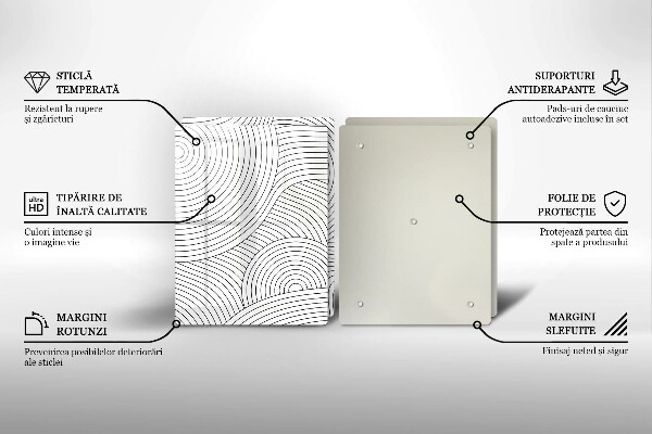 Cache plaque de cuisson Abstraction des lignes noires