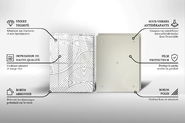 Cache plaque de cuisson Abstraction des lignes noires