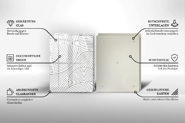 Cache plaque de cuisson Abstraction des lignes noires