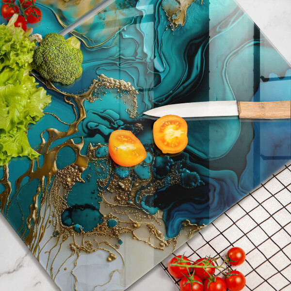 Protection plaque induction Abstraction turquoise