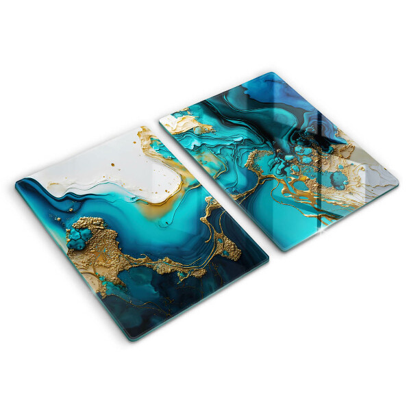 Protection plaque induction Abstraction turquoise