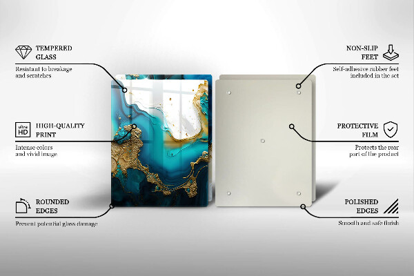 Protection plaque induction Abstraction turquoise