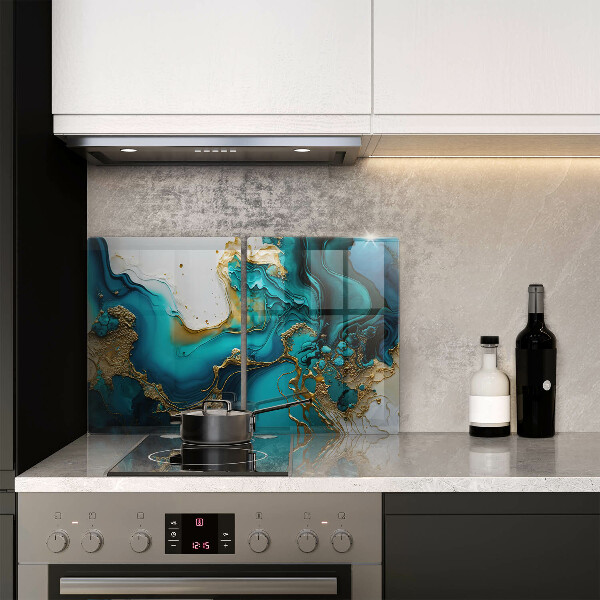 Protection plaque induction Abstraction turquoise