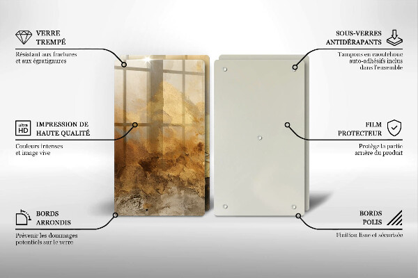 Protection plaque induction Texture riche