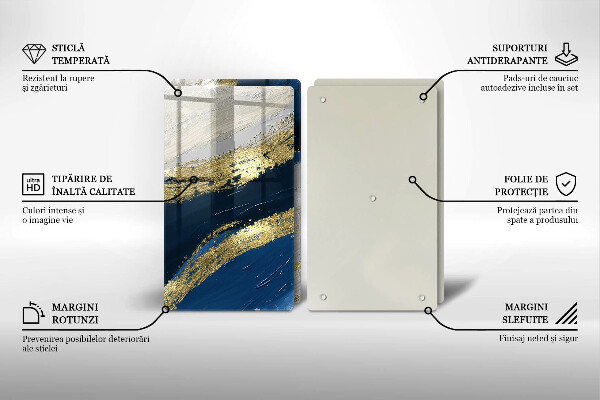 Protection plaque induction Texture avec de l'or