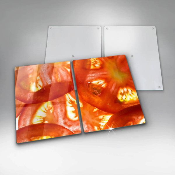 Protection plaque induction Une tranche de tomate rouge
