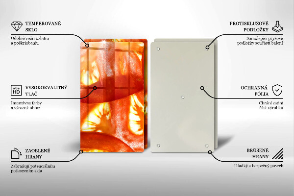 Protection plaque induction Une tranche de tomate rouge