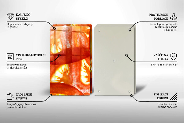 Protection plaque induction Une tranche de tomate rouge