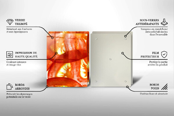 Protection plaque induction Une tranche de tomate rouge