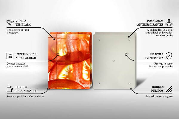 Protection plaque induction Une tranche de tomate rouge