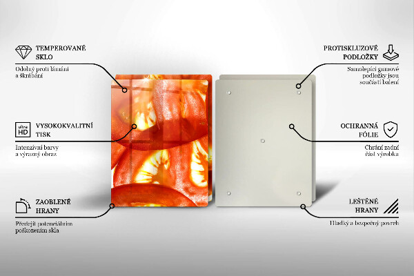 Protection plaque induction Une tranche de tomate rouge