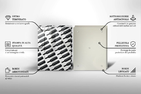 Protection plaque induction Bouteilles de vin noir