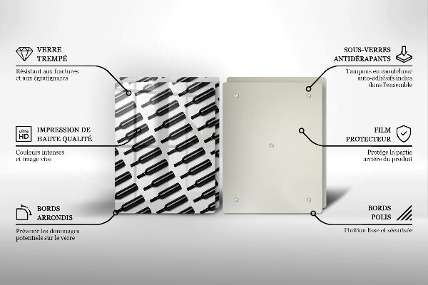 Protection plaque induction Bouteilles de vin noir