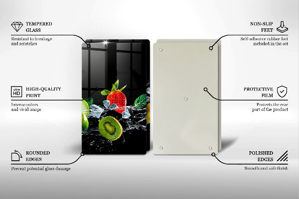 Protection plaque induction Fruits dans l'eau