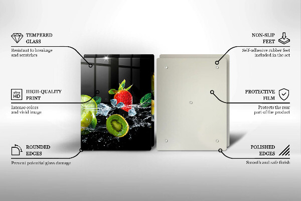 Protection plaque induction Fruits dans l'eau