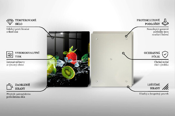 Protection plaque induction Fruits dans l'eau