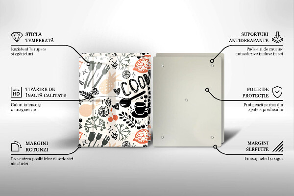 Protection plaque induction Motif de cuisine de dessin animé