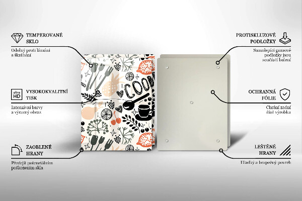 Protection plaque induction Motif de cuisine de dessin animé