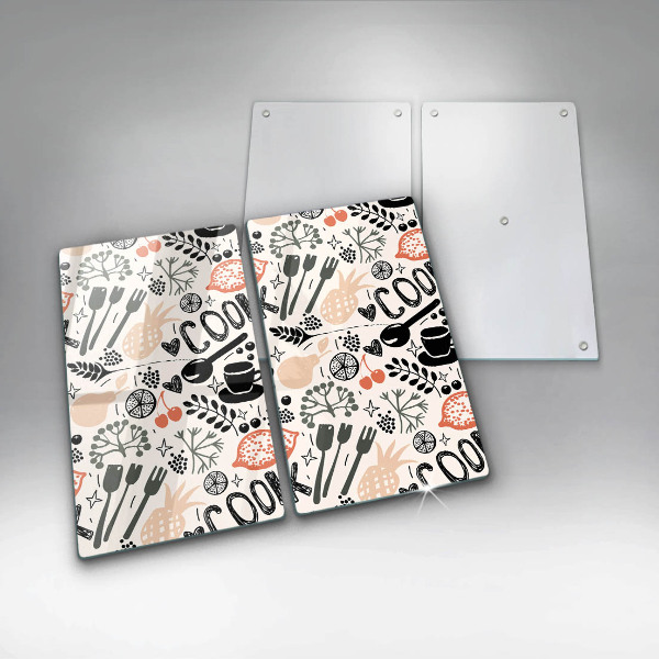 Protection plaque induction Motif de cuisine de dessin animé