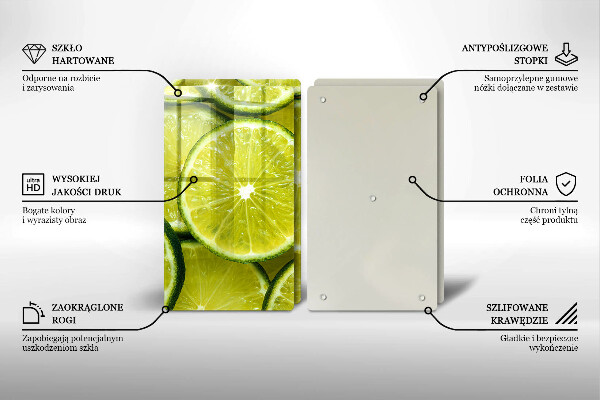 Protection plaque induction Tranches de citron vert