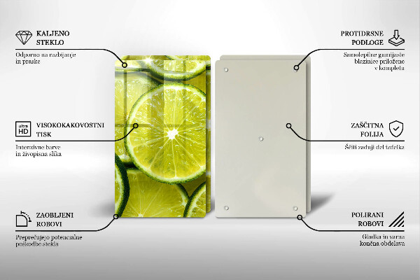 Protection plaque induction Tranches de citron vert