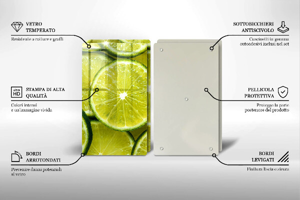 Protection plaque induction Tranches de citron vert