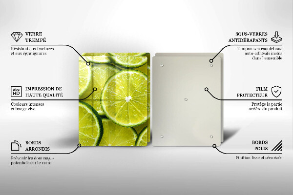 Protection plaque induction Tranches de citron vert